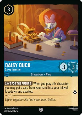 Daisy Duck - Savvy Investor (149/204) Hyperia City (Cold Foil)