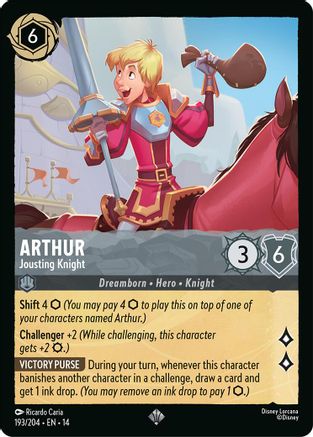 Arthur - Jousting Knight (193/204) Hyperia City (Cold Foil)