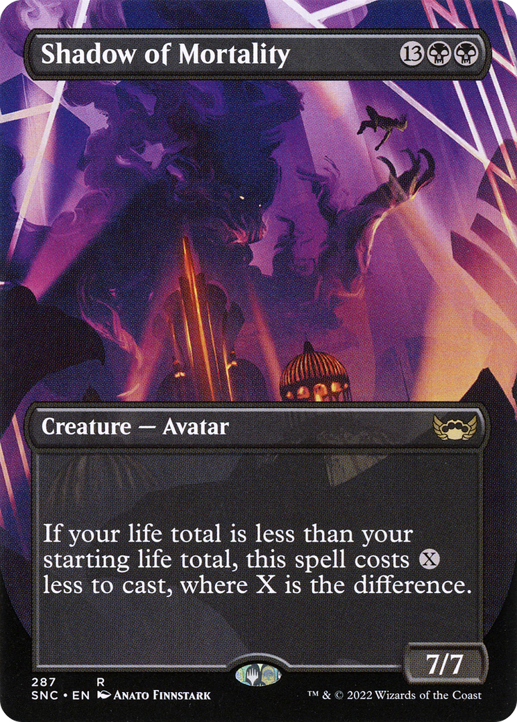 Shadow of Mortality (Borderless Alternate Art) [Streets of New Capenna]