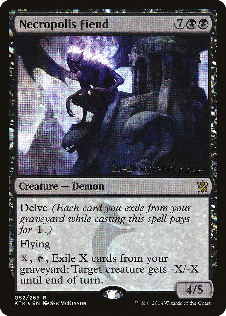 Necropolis Fiend (PRE-82S) - Khans of Tarkir Promos Foil