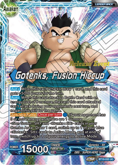 Son Goten & Trunks // Gotenks, Fusion Hiccup (Fighter's Ambition Holiday Pack) (BT19-035) [Tournament Promotion Cards]