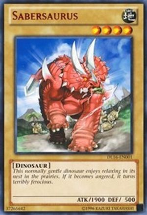 Sabersaurus (Red) [DL16-EN001] Rare