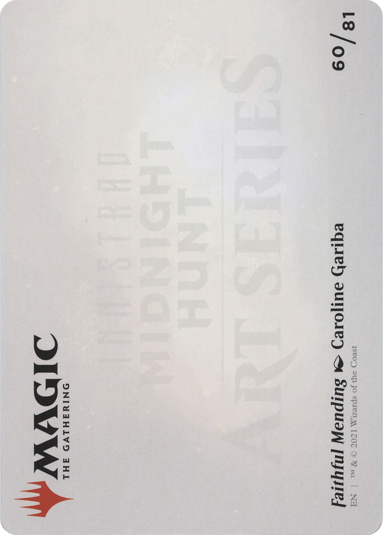 Faithful Mending // Faithful Mending (AMID-060) - Midnight Hunt Art Series (Borderless) Foil