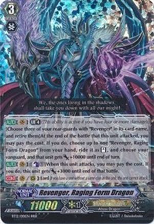 Revenger, Raging Form Dragon (BT12/001EN) [Binding Force of the Black Rings]