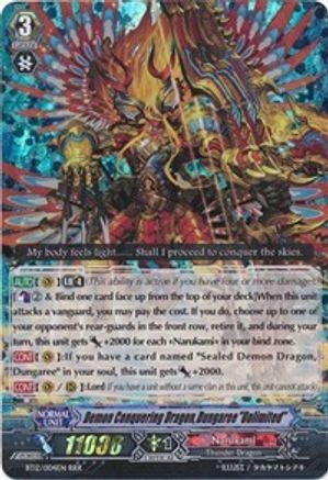 Demon Conquering Dragon, Dungaree "Unlimited" (BT12/004EN) [Binding Force of the Black Rings]