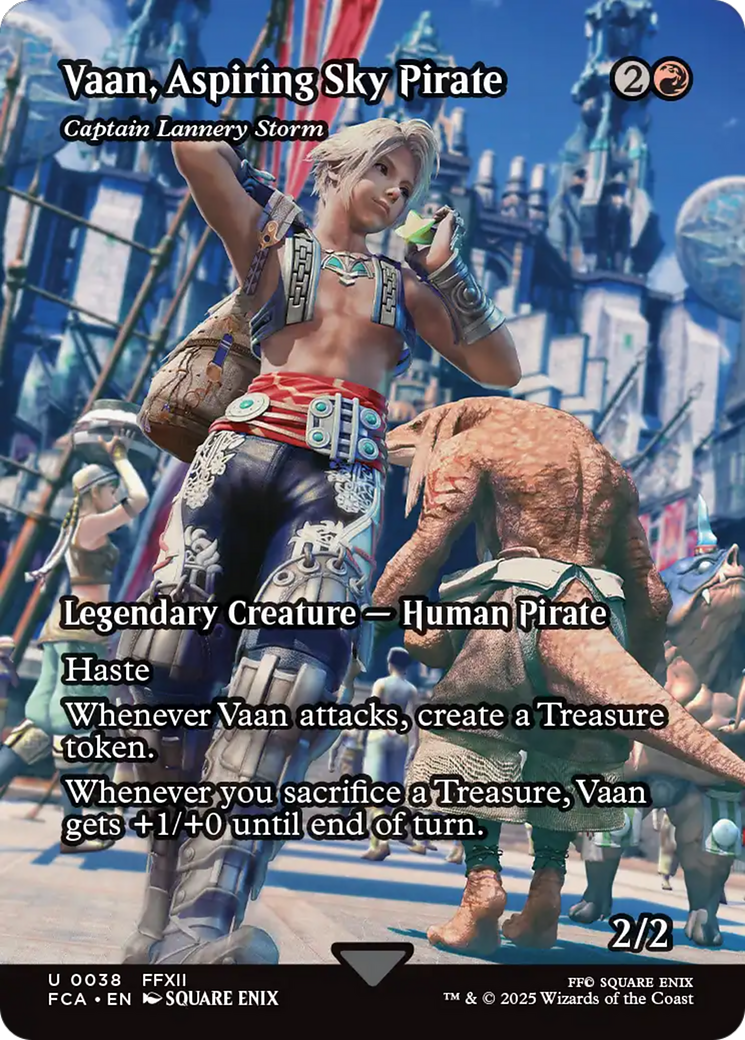 Captain Lannery Storm [FINAL FANTASY: Through the Ages] / Vaan, Aspiring Sky Pirate (Borderless) Uncommon