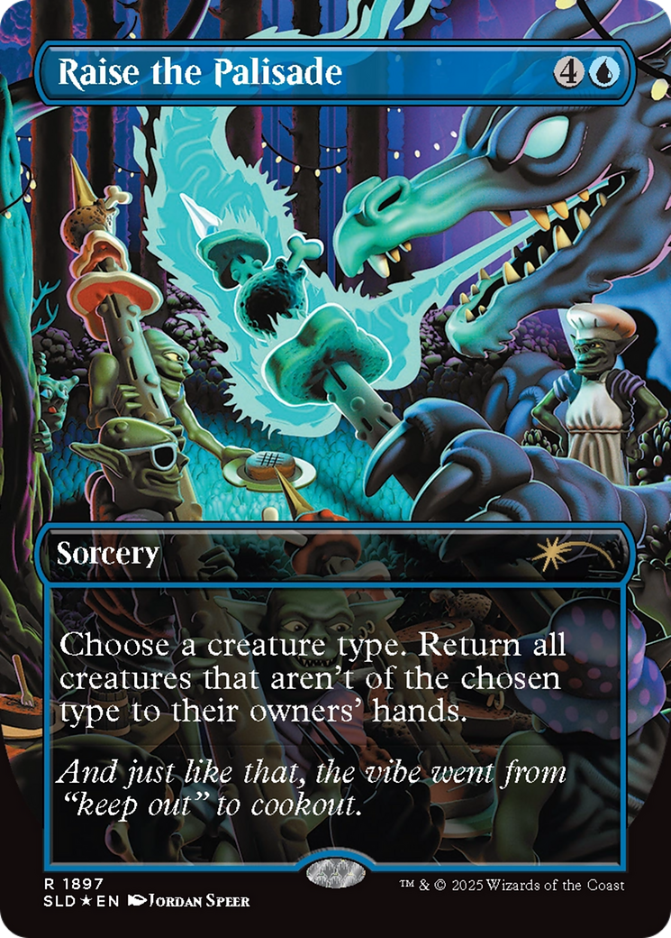 Raise the Palisade (SLD-1897) - Secret Lair Drop (Borderless) Foil