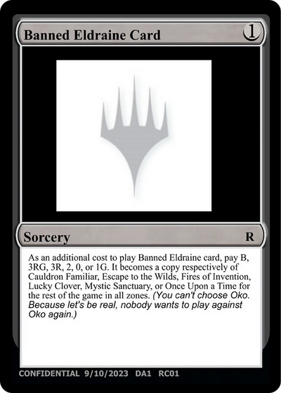 Banned Eldraine Card (UNK-RC01A) - Unknown Event