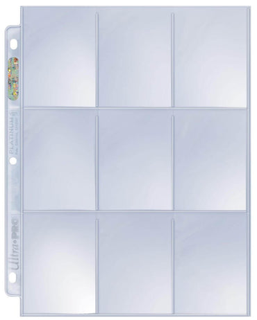 ULTRA PRO 9PKT Binder Pages - Platinum Series (Pack of 100)