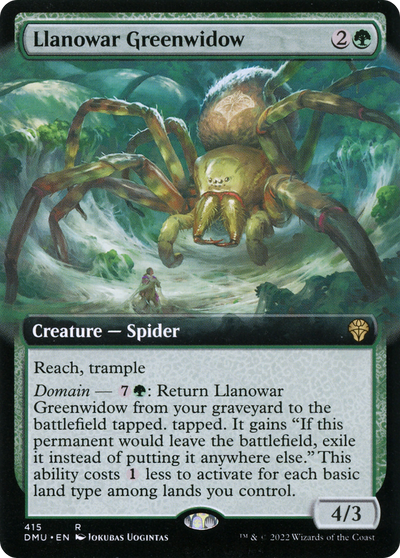 Llanowar Greenwidow (Extended Art) [Dominaria United]