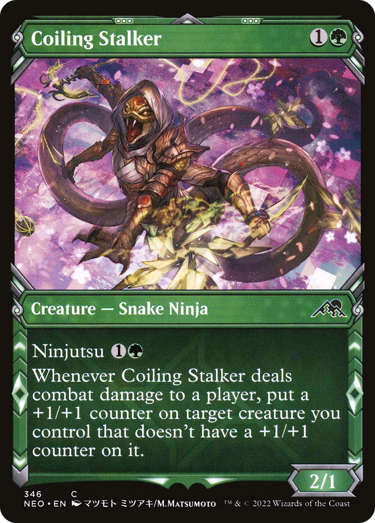 Coiling Stalker (Showcase Ninja) [Kamigawa: Neon Dynasty]