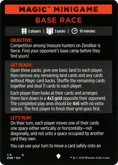 Base Race // Base Race (cont'd) (MZNR-001) - Zendikar Rising Minigames