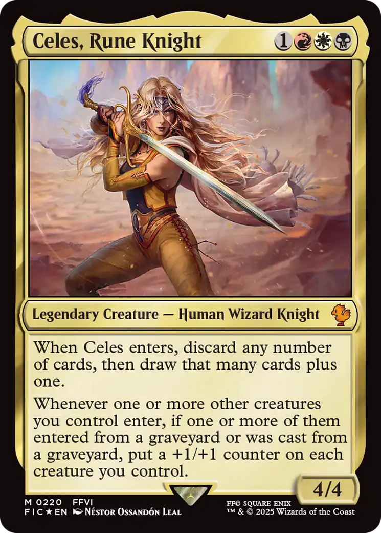 Celes, Rune Knight (Surge Foil) [Commander: FINAL FANTASY] Foil Mythic