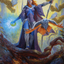 Kasmina, Enigma Sage // Kasmina, Enigma Sage (ASTX-029) - Strixhaven Art Series (Borderless) Foil