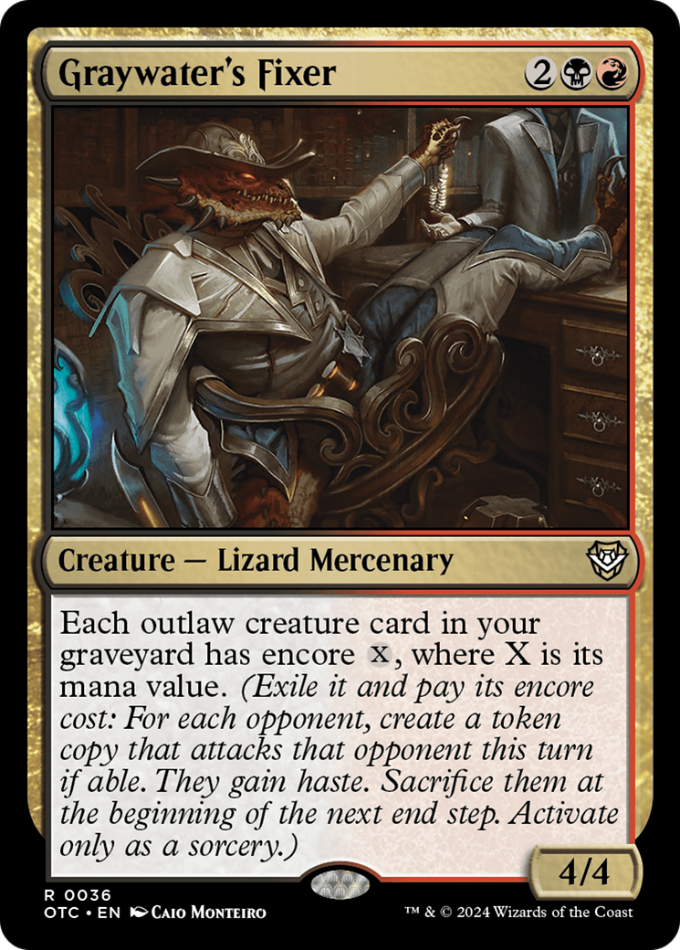 Graywater's Fixer [Outlaws of Thunder Junction Commander]