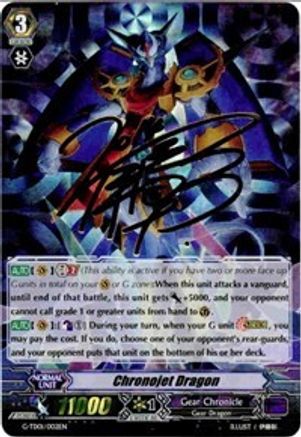 Chronojet Dragon (Signed Foil) (G-TD01/002EN) [Awakening of The Interdimensional Dragon]