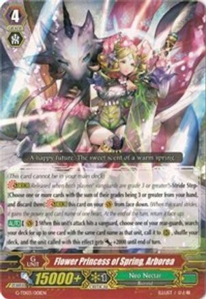 Flower Princess of Spring, Arborea (G-TD03/001EN) [Flower Maiden of Purity]
