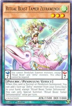 Ritual Beast Tamer Zefrawendi [CROS-EN029] Rare