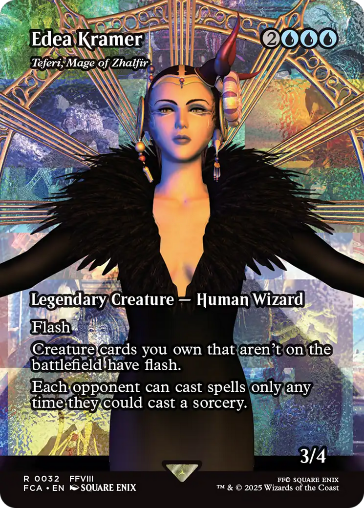 Teferi, Mage of Zhalfir [FINAL FANTASY: Through the Ages] / Edea Kramer (Borderless) Foil Rare