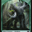 Elephant // Elf Warrior Double-Sided Token [Commander 2014 Tokens]