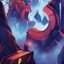 Mountain // Mountain (ALCI-045) - The Lost Caverns of Ixalan Art Series (Borderless) Foil