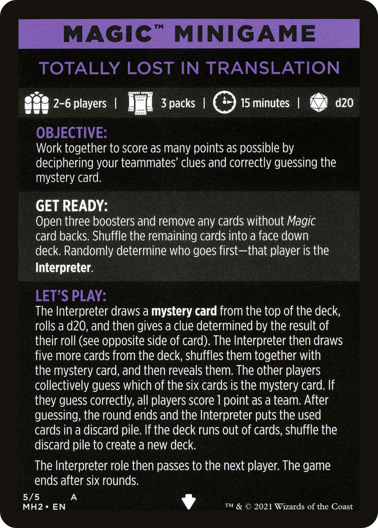Totally Lost in Translation // Totally Lost in Translation (cont'd) (MMH2-005) - Modern Horizons 2 Minigames Foil
