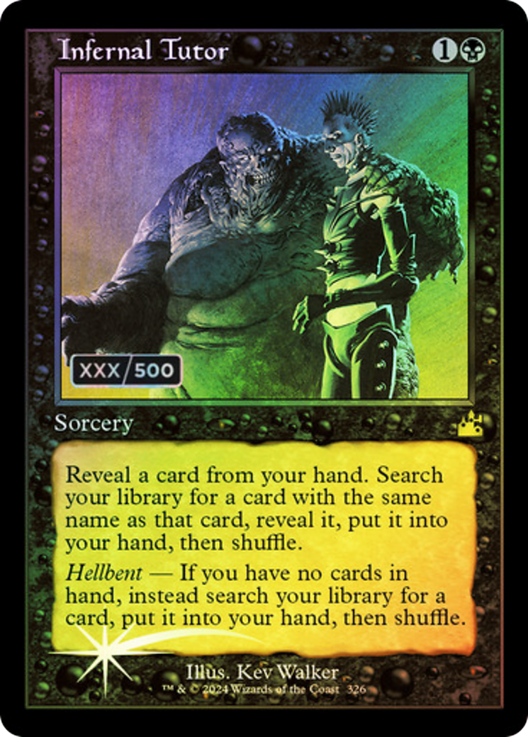 Infernal Tutor (Retro) (Serialized) [Ravnica Remastered]