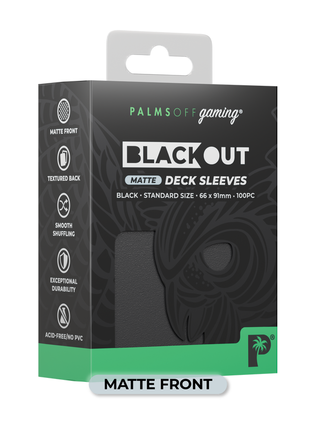 Palms Off - Blackout Deck Sleeves (100) (Matte Front)
