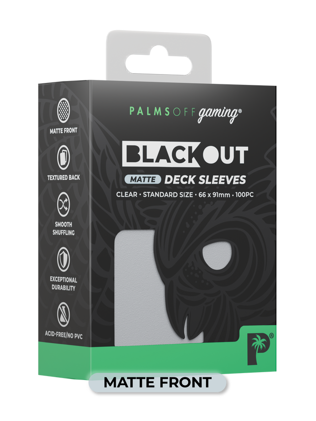 Palms Off - Blackout Deck Sleeves (100) (Matte Front)