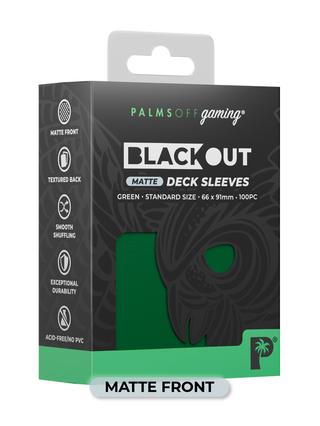 Palms Off - Blackout Deck Sleeves (100) (Matte Front)