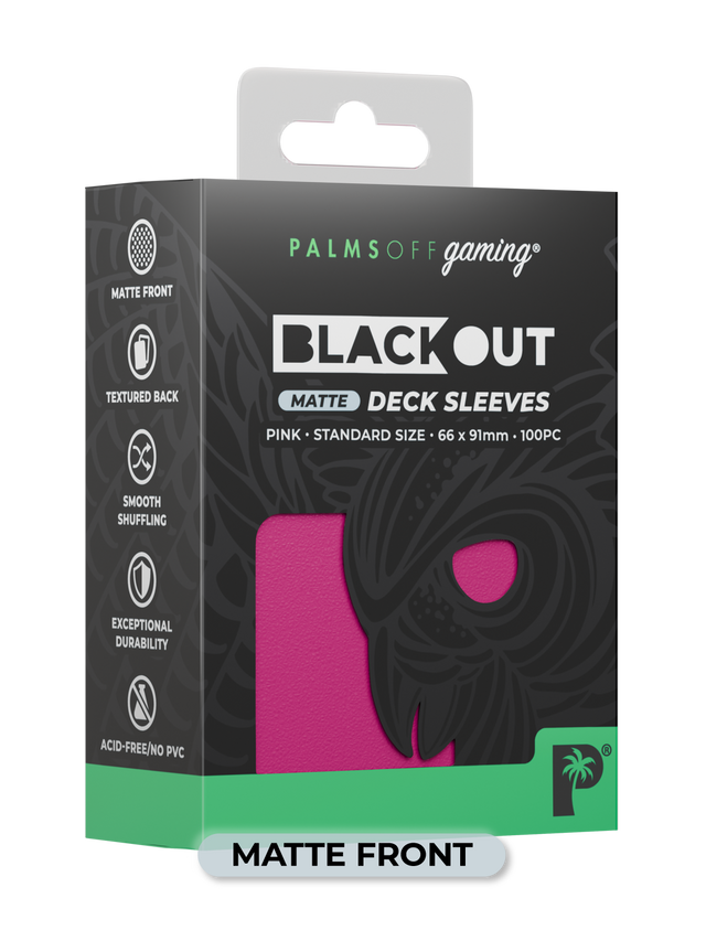 Palms Off - Blackout Deck Sleeves (100) (Matte Front)