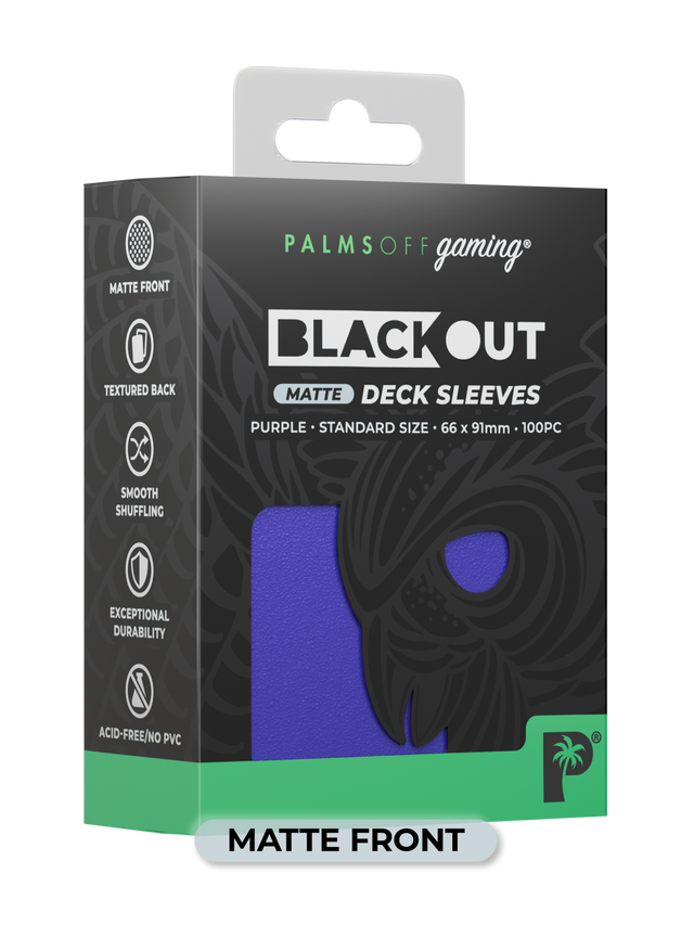 Palms Off - Blackout Deck Sleeves (100) (Matte Front)