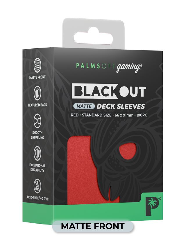 Palms Off - Blackout Deck Sleeves (100) (Matte Front)