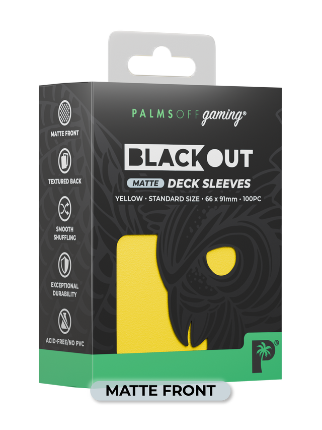 Palms Off - Blackout Deck Sleeves (100) (Matte Front)