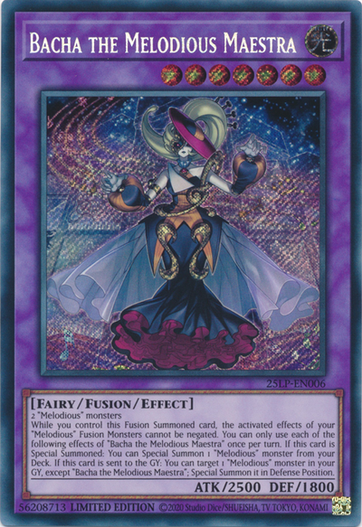 Bacha the Melodious Maestra (Secret Rare) [25LP-EN006] Secret Rare