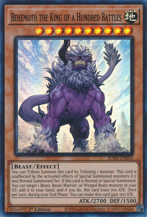 Behemoth the King of a Hundred Battles (Super Rare) [JUSH-EN050] Super Rare