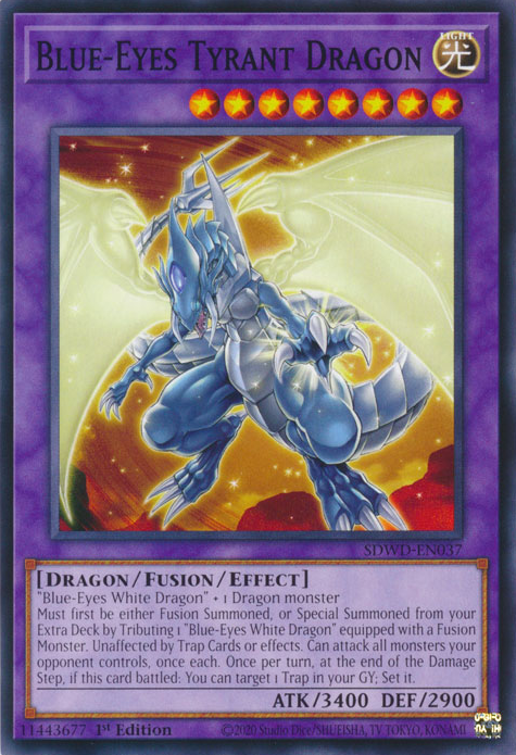 Blue-Eyes Tyrant Dragon - [SDWD-EN037] Common - SDWD PRE-ORDER, SHIPS 19/02/2025  - TCG Collector NZ - Yu-Gi-Oh Singles