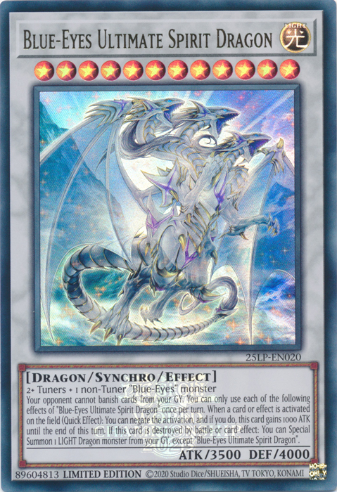 Blue-Eyes Ultimate Spirit Dragon (EUR) [25LP-EN020] Emblazoned Ultra Rare