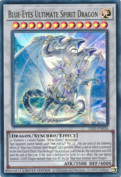 Blue-Eyes Ultimate Spirit Dragon (EUR) [25LP-EN020] Emblazoned Ultra Rare