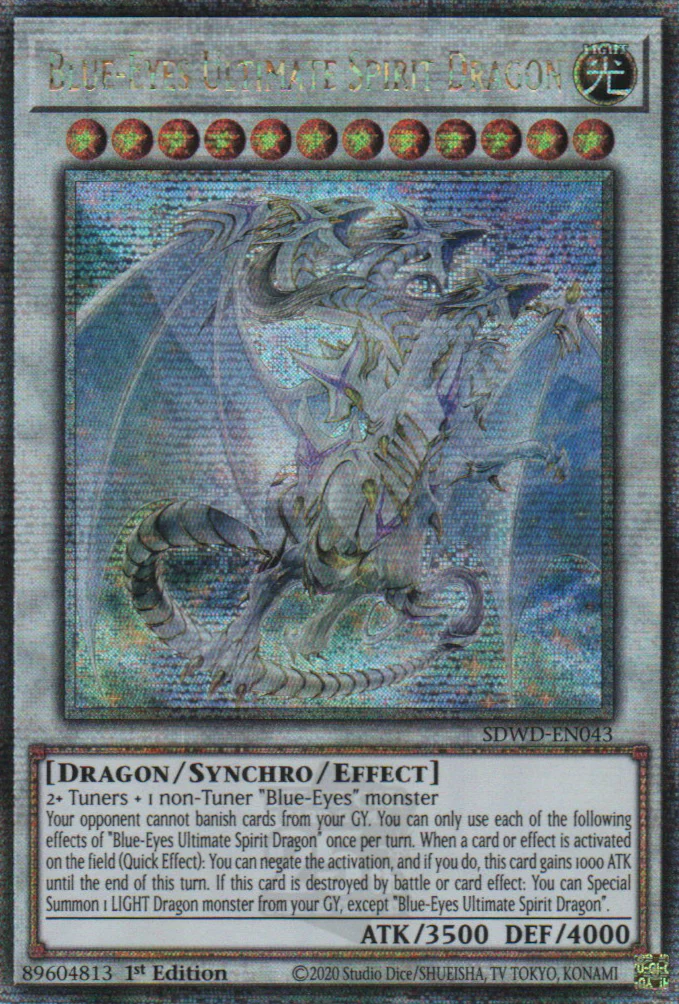 Blue-Eyes Ultimate Spirit Dragon - [SDWD-EN043 (QSCR)] Quarter Century Secret Rare - SDWD PRE-ORDER, SHIPS 19/02/2025  - TCG Collector NZ - Yu-Gi-Oh Singles