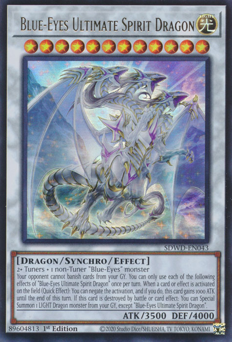 Blue-Eyes Ultimate Spirit Dragon - [SDWD-EN043] Ultra Rare - SDWD PRE-ORDER, SHIPS 19/02/2025  - TCG Collector NZ - Yu-Gi-Oh Singles