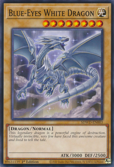 Blue-Eyes White Dragon (Movie Pack Art) - [SDWD-EN003] Common - SDWD PRE-ORDER, SHIPS 19/02/2025  - TCG Collector NZ - Yu-Gi-Oh Singles