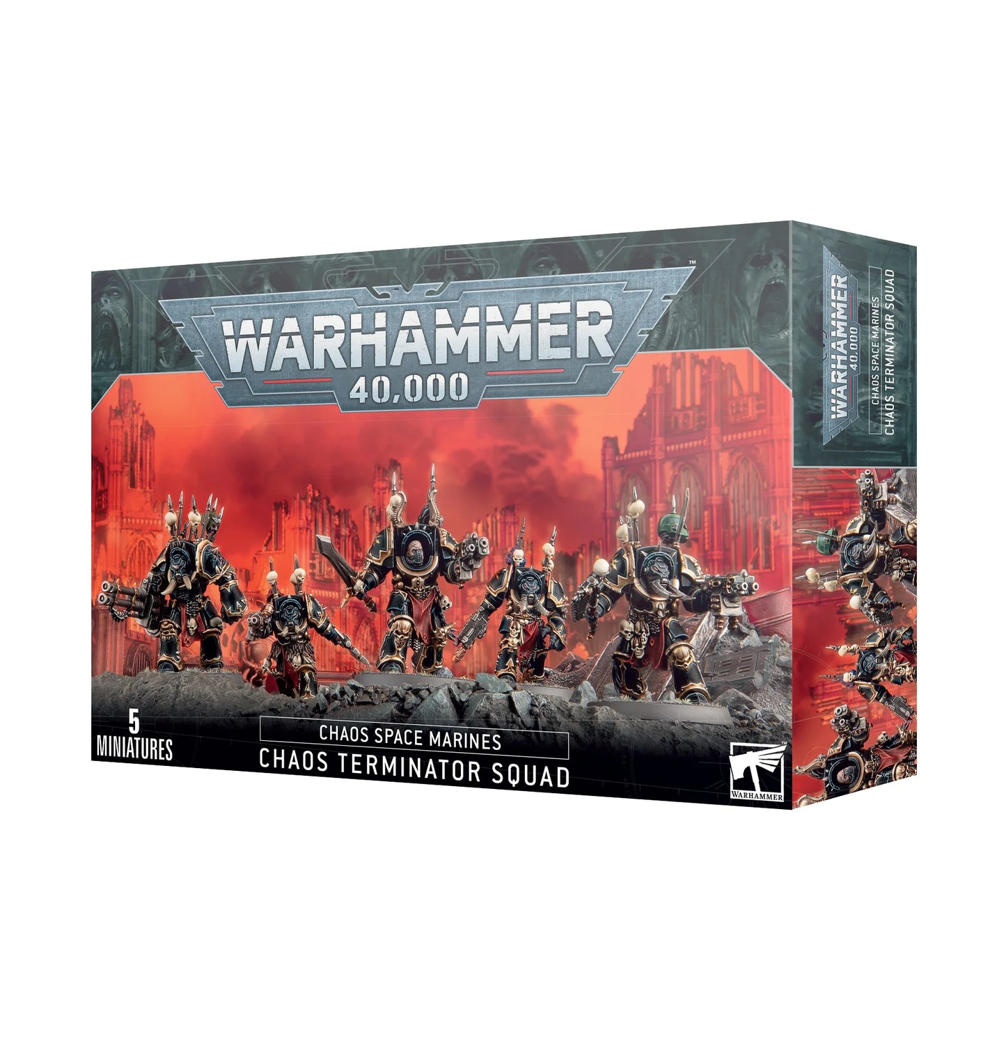 Warhammer 40,000 Miniature - Chaos Space Marines - Chaos Terminator Squad