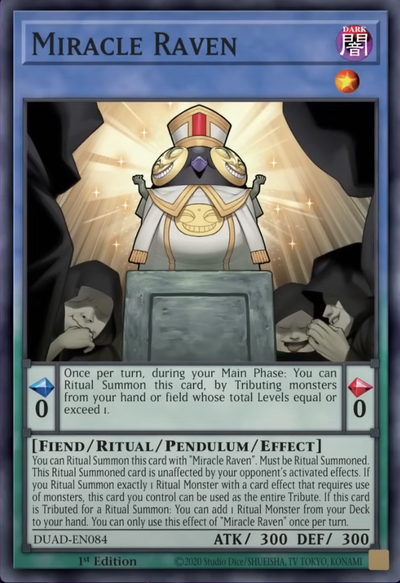 Miracle Raven - [DUAD-EN084] Common - DUAD PRE-ORDER, SHIPS 5/07/2025  - TCG Collector NZ - Yu-Gi-Oh Singles