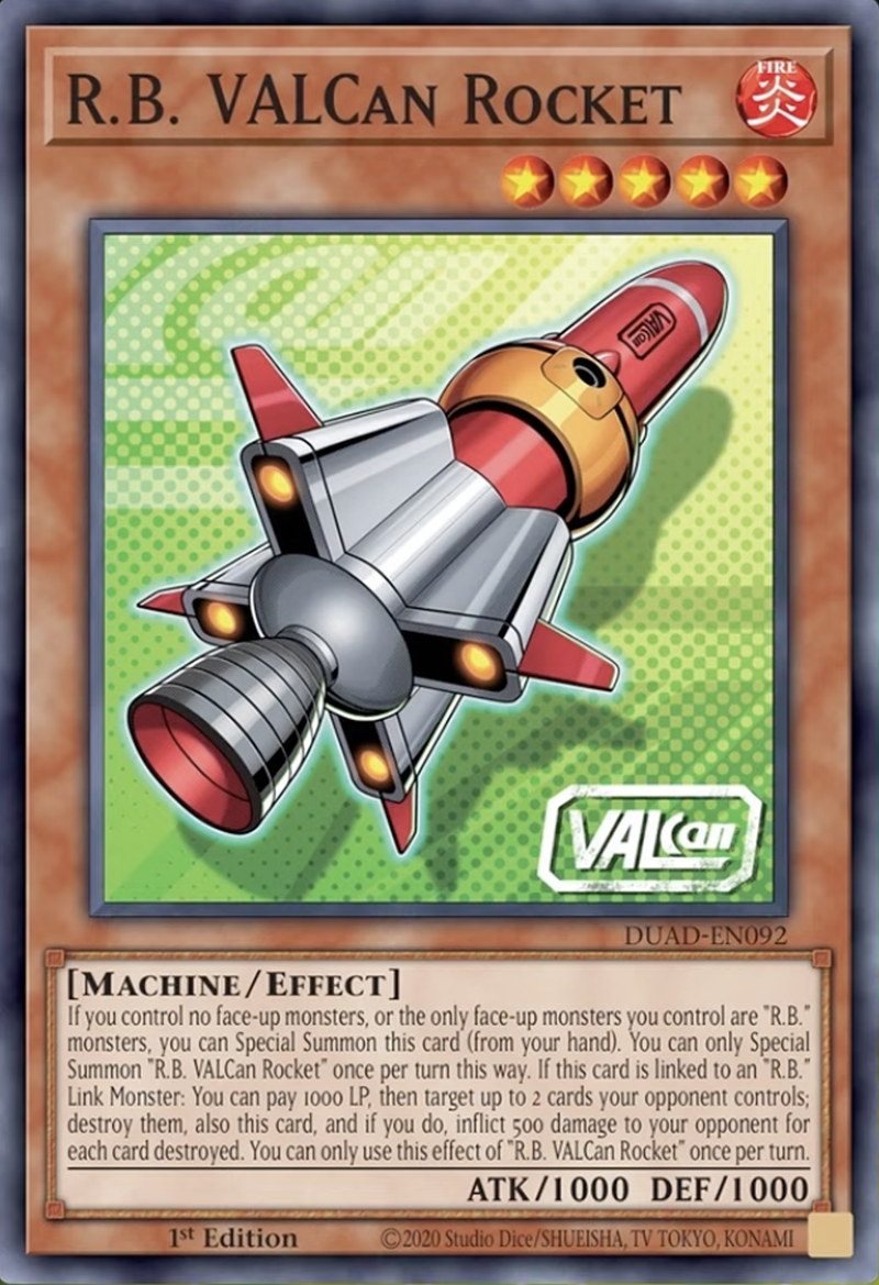 R.B. VALCan Rocket - [DUAD-EN092] Super Rare - DUAD PRE-ORDER, SHIPS 5/07/2025  - TCG Collector NZ - Yu-Gi-Oh Singles