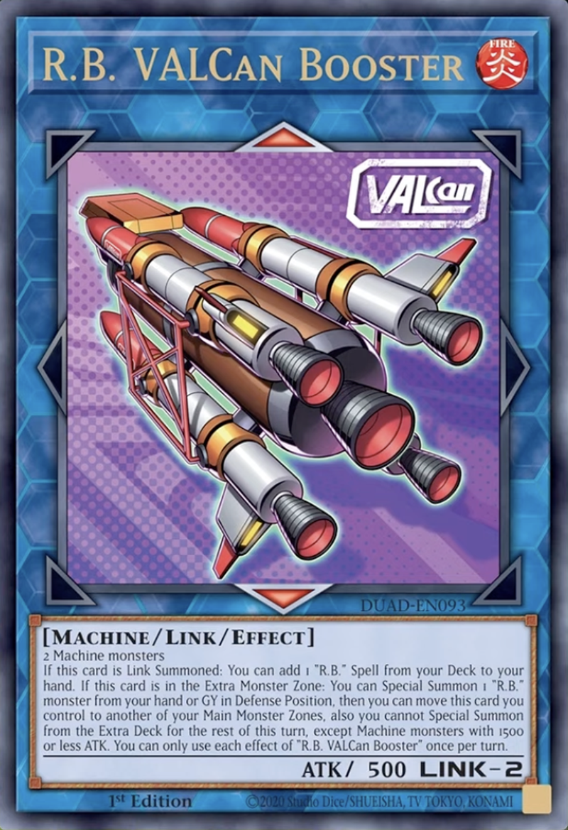 R.B. VALCan Booster - [DUAD-EN093] Ultra Rare - DUAD PRE-ORDER, SHIPS 5/07/2025  - TCG Collector NZ - Yu-Gi-Oh Singles
