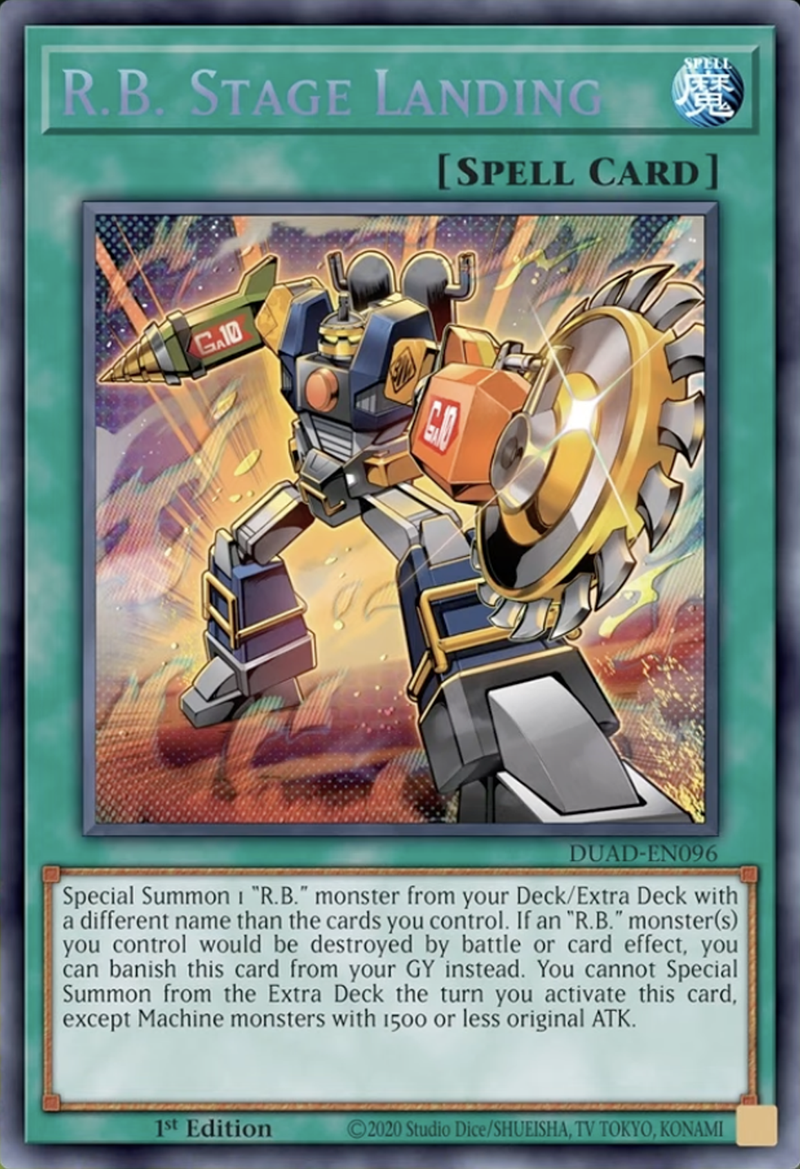 R.B. Stage Landing - [DUAD-EN096] Secret Rare - DUAD PRE-ORDER, SHIPS 5/07/2025  - TCG Collector NZ - Yu-Gi-Oh Singles
