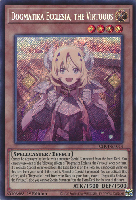 Dogmatika Ecclesia, the Virtuous (Secret Rare) [CH01-EN014] Secret Rare