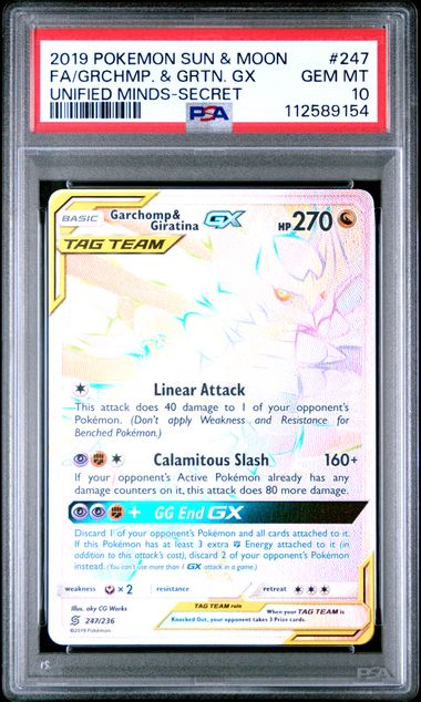 Garchomp & Giratina GX (247/236) [Sun & Moon: Unified Minds] (PSA Graded 10)
