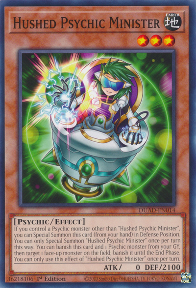 Hushed Psychic Minister [DUAD-EN014] Common